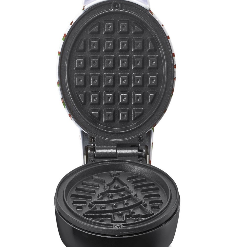 BELLA-Printed Mini Waffle Maker White Christmas Tree 🎄 - Picture 2 of 8